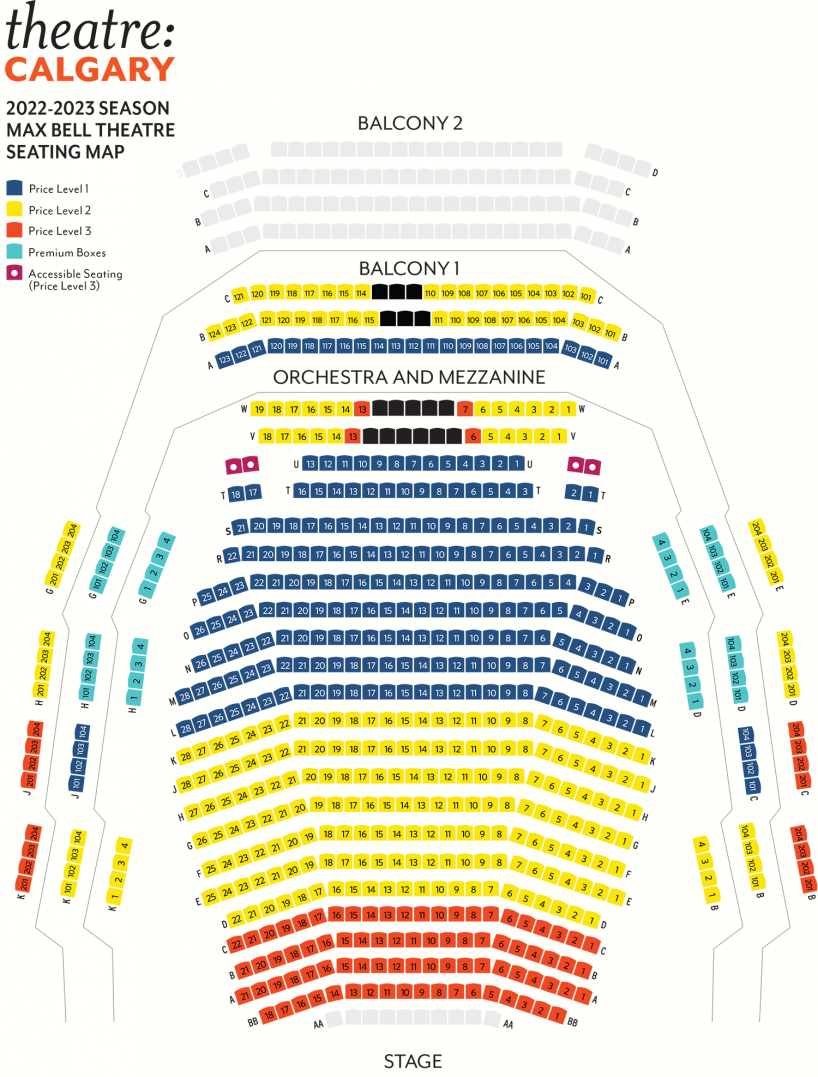 Seating Map & Virtual Tours Theatre Calgary